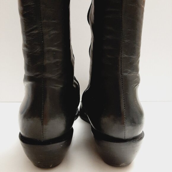 ARNOLD CHURGIN Handmade Colorblock Knee High Tall Boot Genuine Leather Sz US 6.5 - Picture 11 of 15